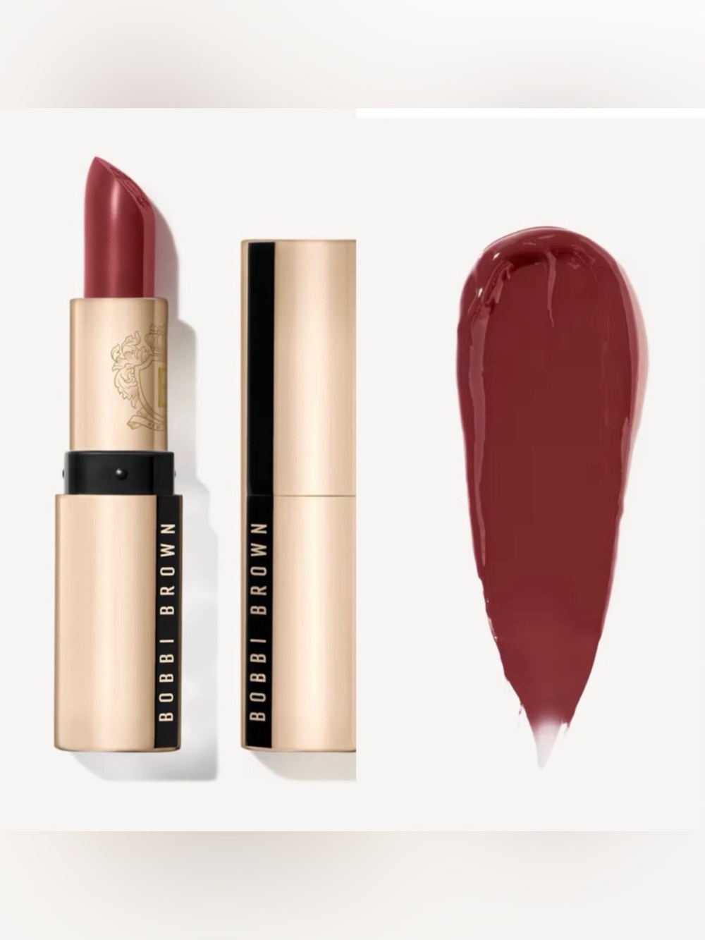 Bobbi Brown Luxe Lipstick, 808 Ruby, Full Size .12oz/3.5g, New in Box